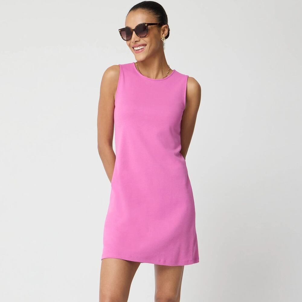 J.Crew Factory Essential Knit Tank Dress Vintage Fuchsia Size XS NWT